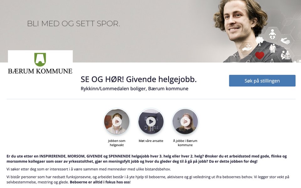 Stillingsannonse fra Bærum kommune