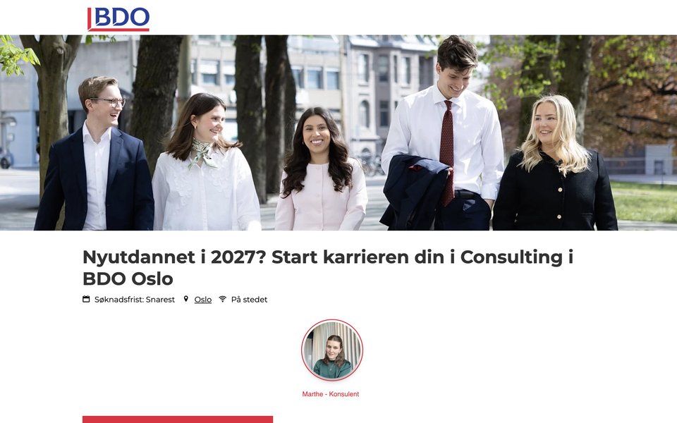 Stillingsannonse fra BDO