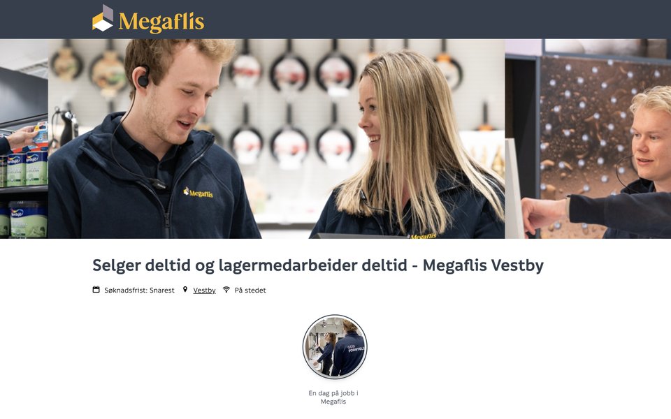 Stillingsannonse fra Megaflis