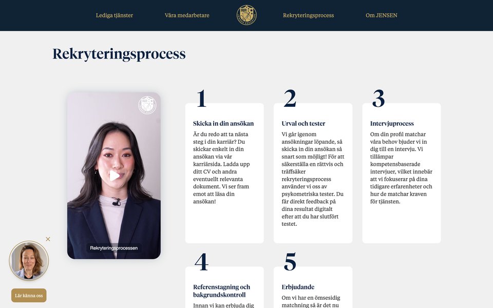 Karrieresiden til JENSEN education
