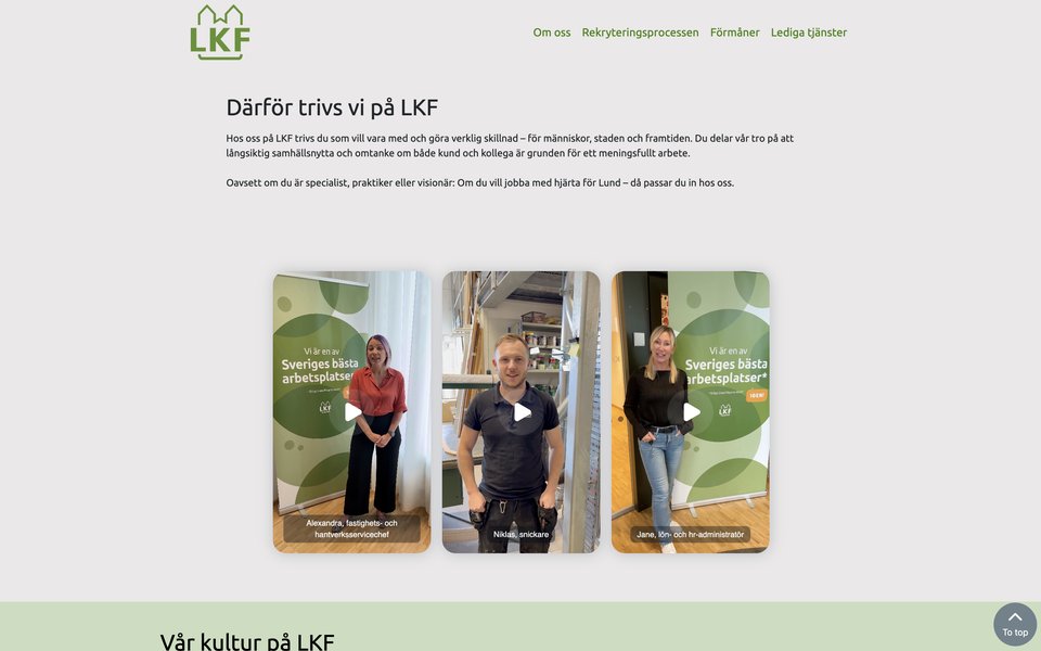 Karrieresiden til LKF